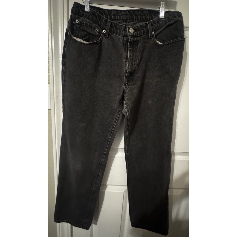 Polo Ralph Lauren Saturday Jeans Co Black Gray Denim Men 14x31 Straight Fit